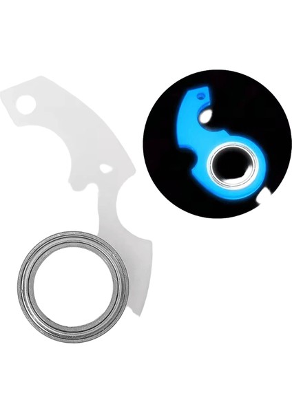 Yaratıcı Işıklı Anahtarlık Spinner Oyuncak Anahtarlık Metal Oyuncak Çocuk Parmak Ucu Dönen Anahtarlık Anksiyete Rahatlatmak Parti Hediyesi Renk:mavi Stil 01 (Yurt Dışından)