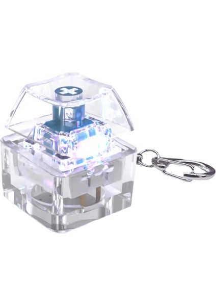 Mekanik Klavye Anahtarlık Mil Test Cihazı LED Işık ile Anahtarlık Rahatlatmak Klavye Fidget Oyuncak Keycap Komik Gadget Renk: D (Yurt Dışından)