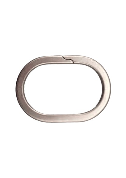 Titanyum Anahtarlık Gerçek Süper Hafif Titanyum Tc4 Anahtarlık Oval Anahtarlık Toka Adam Araba Anahtarlık Yaratıcılık Hediyerenk: Gri / Boyut: 33MMX23MM (Yurt Dışından)