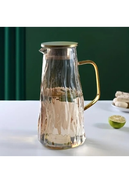 Çelik Kapaklı Cam Sürahi 1800 ml