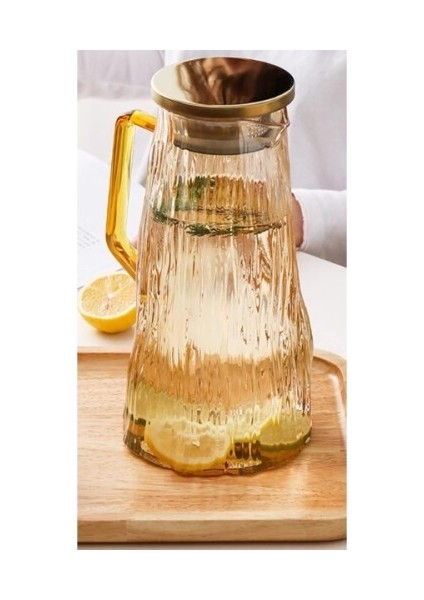 Çelik Kapaklı Cam Sürahi 1800 ml