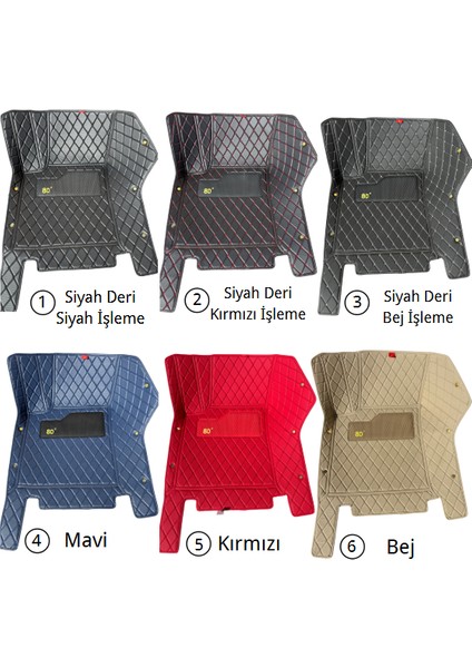 Renault Symbol 2003-2012 Arası Araca Özel 8d Tek Katmanlı Havuzlu Paspas Takımı