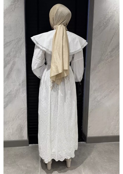 Kadın Büyük Yakalı Fistolu Tesettür Elbise fırsatları