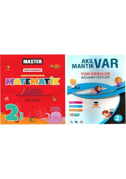 (Sınıf: 2) Master Matematik Soru Bankası Ve Akıl Var Mantık Var Tüm Dersler Kazanım Test