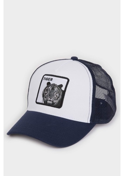 Erkek Etiket Baskılı Dokuma Beyzbol Basketbol Şapkası B7999AX25SM