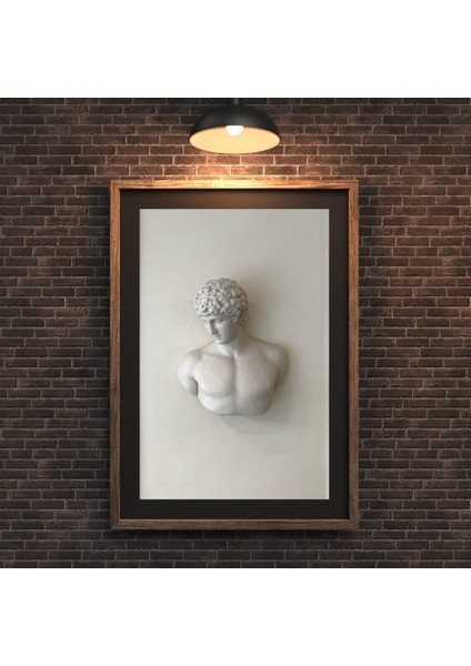 Antinous Beyaz Duvar Heykeli