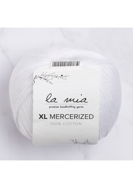 Xl Mercerized Beyaz El Örgü Ipi - 2 - 33759