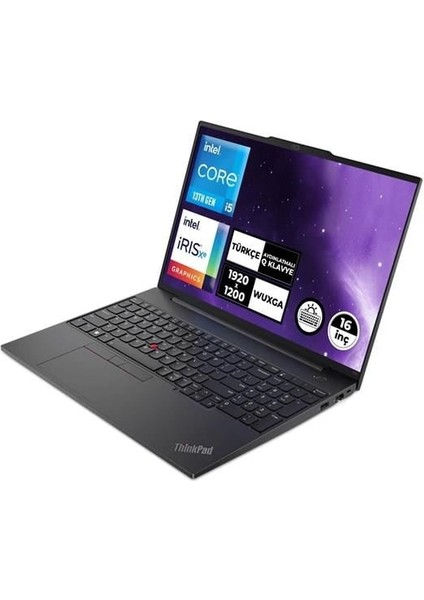 16" Thınkpad E16 Gen1 21JN000BTX Coer I5 1335U-40GB RAM-256GB Nvme-Fdos