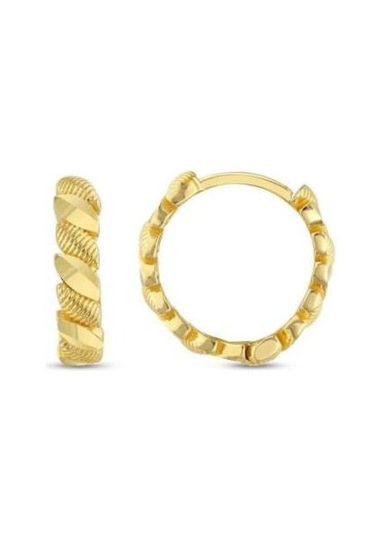 Altın Halka Küpe - 14K - 2.79GR