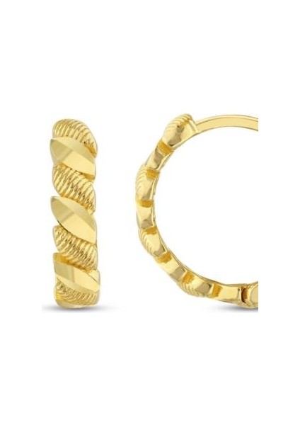 Altın Halka Küpe - 14K - 2.79GR