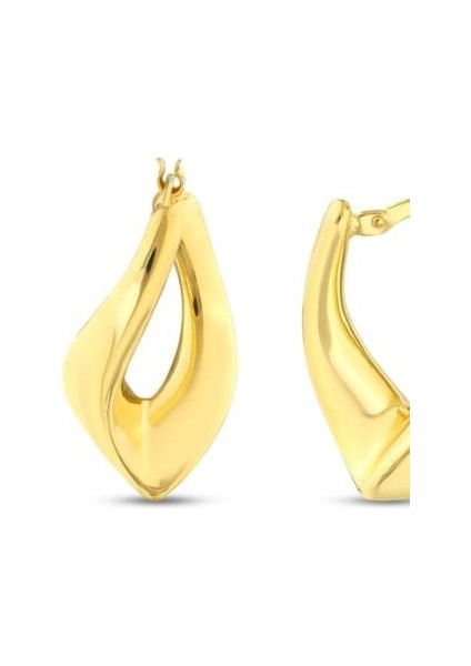 Tasarım Altın Halka Küpe - 14K - 2.59GR