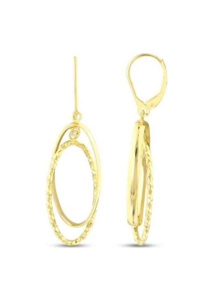 Tasarım Altın Küpe - 14K - 2.29GR