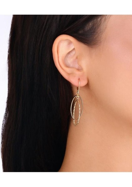 Tasarım Altın Küpe - 14K - 2.29GR