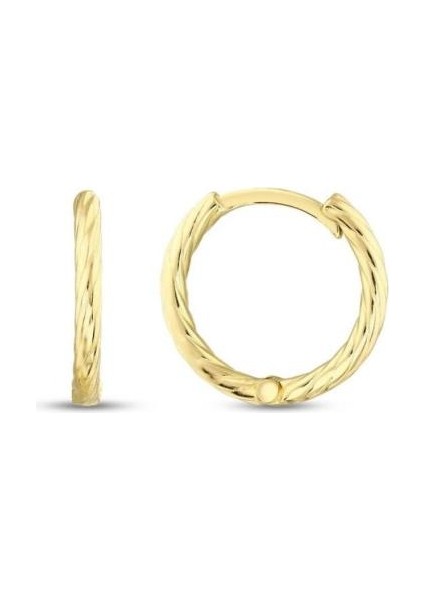 Altın Halka Küpe - 14K - 2.26GR