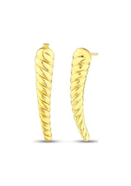 Tasarım Altın Küpe - 14K - 2.60GR