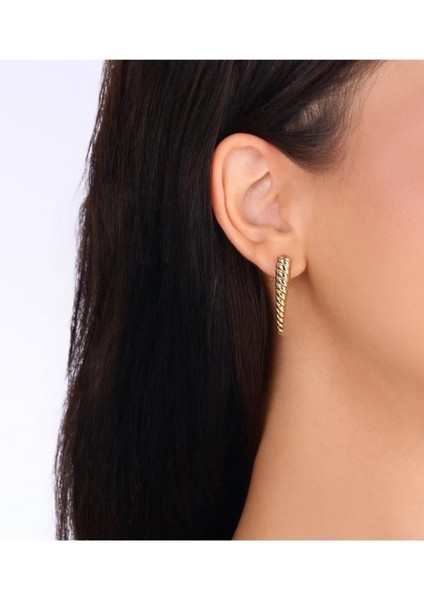 Tasarım Altın Küpe - 14K - 2.60GR