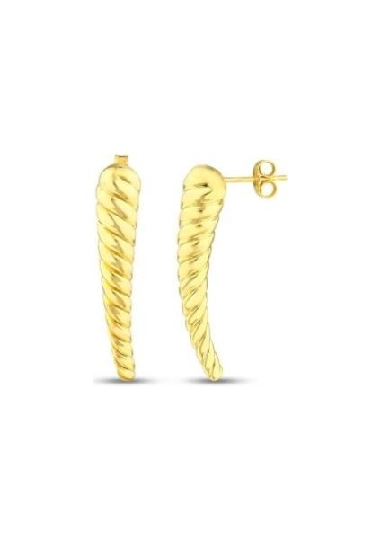 Tasarım Altın Küpe - 14K - 2.60GR