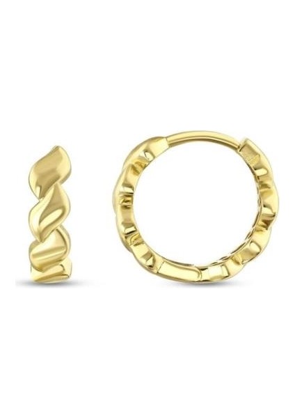 Altın Halka Küpe - 14K - 2.95GR
