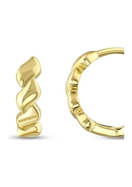 Altın Halka Küpe - 14K - 2.95GR
