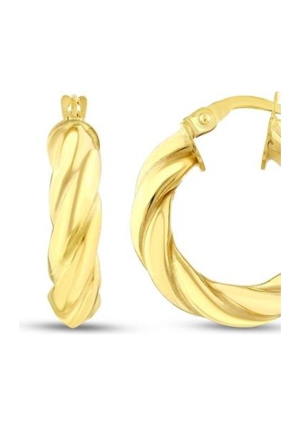Altın Halka Küpe - 14K - 2.39GR