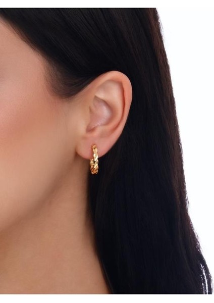 Altın Halka Küpe - 14K - 2.99GR