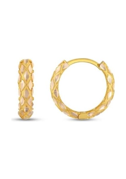 Altın Halka Küpe - 14K - 2.59GR