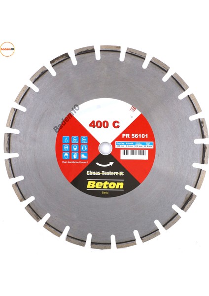 Beton Kesme Testeresi Elmas Testere Bıçağı Kesim Beton Keser Bıçak 400 mm