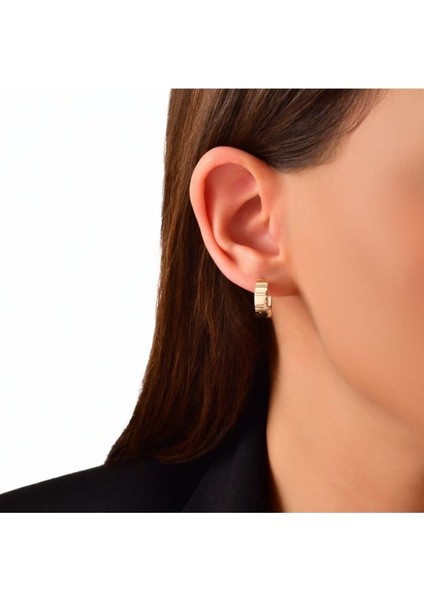 Altın Halka Küpe - 14K - 3.44GR