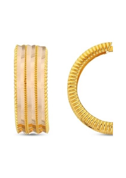 Altın Halka Küpe - 14K - 3.48GR