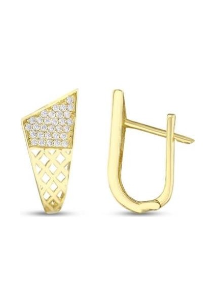 Tasarım Altın Küpe - 14K - 3.27GR