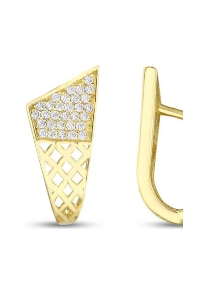 Tasarım Altın Küpe - 14K - 3.27GR
