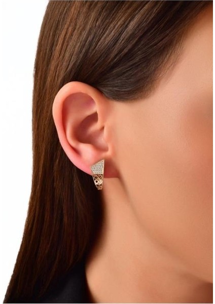 Tasarım Altın Küpe - 14K - 3.27GR
