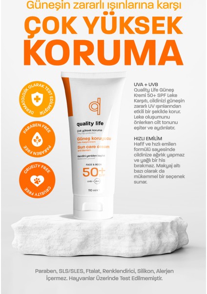 Bebek ve Yetişkin Güneş Kremi Seti 50+ Faktör Leke Karşıtı 110 ml