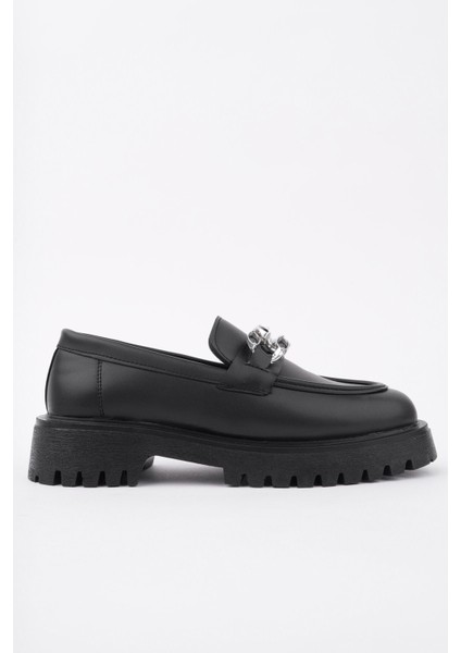 Crasher Kalın Taban Tokalı Günlük Casual Makosen Kadın Loafer Ayakkabı