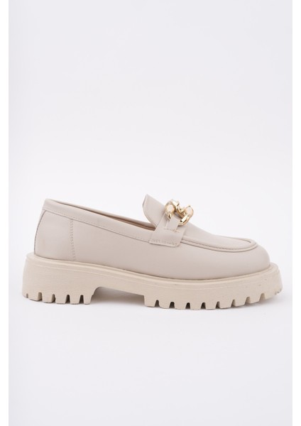 Crasher Kalın Taban Tokalı Günlük Casual Makosen Kadın Loafer Ayakkabı