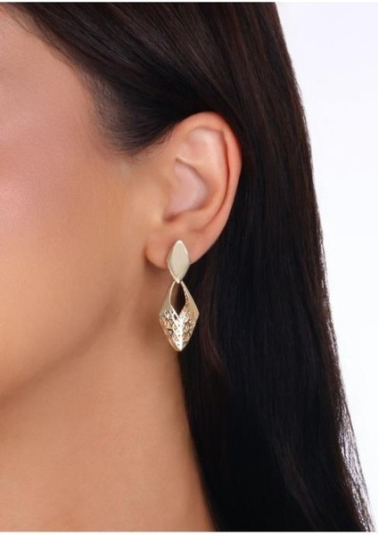 Tasarım Altın Küpe - 14K - 4.04GR