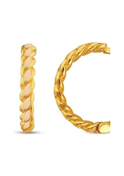 Altın Halka Küpe - 14K - 2.98GR