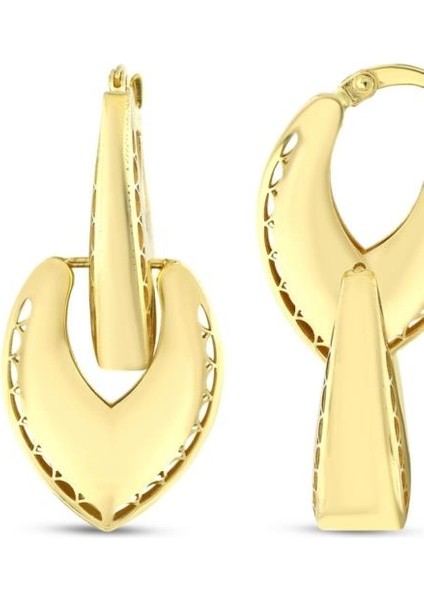 Tasarım Altın Küpe - 14K - 5.43GR
