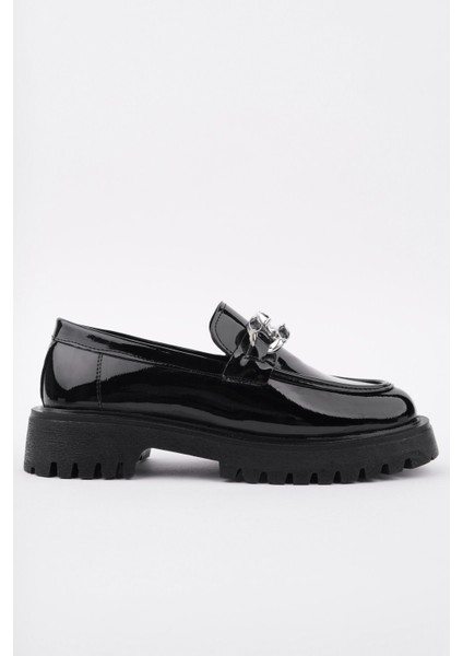 Crasher Kalın Taban Tokalı Günlük Casual Makosen Kadın Loafer Ayakkabı