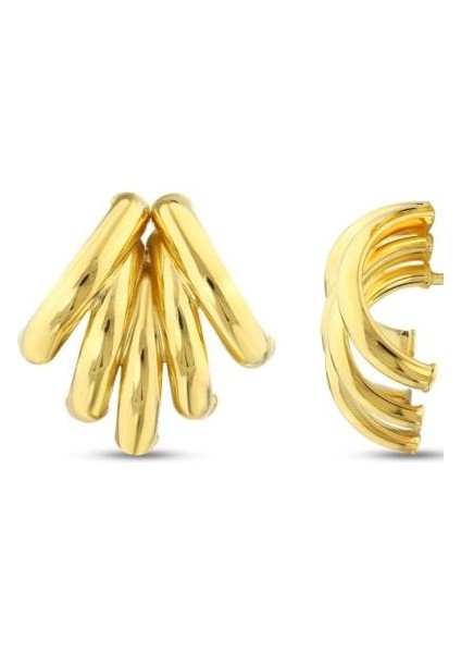 Tasarım Altın Küpe - 14K - 4.50GR