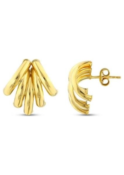 Tasarım Altın Küpe - 14K - 4.50GR
