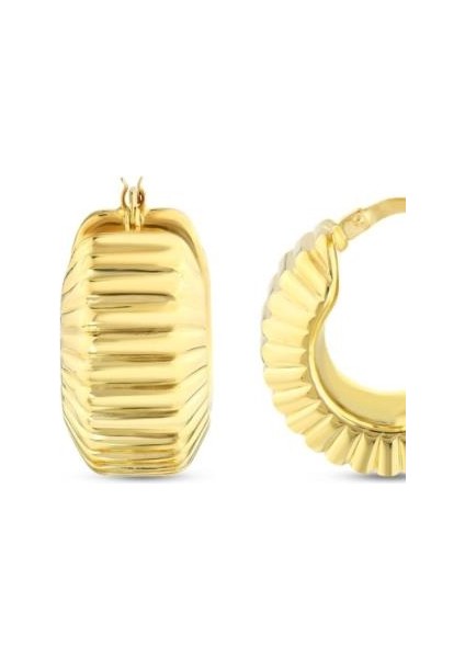 Tasarım Altın Küpe - 14K - 4.33GR