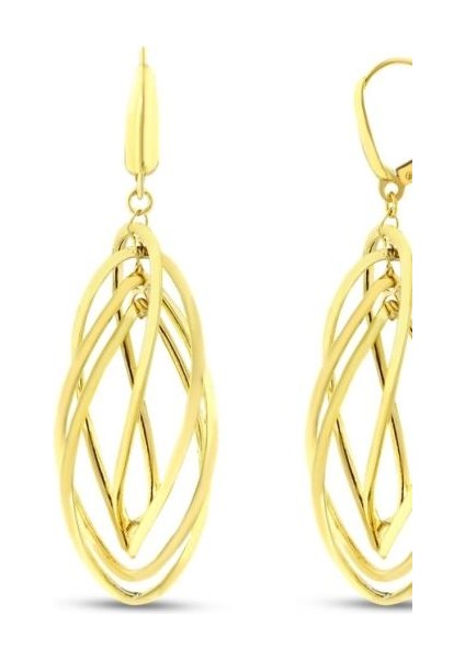 Tasarım Altın Küpe - 14K - 5.00GR