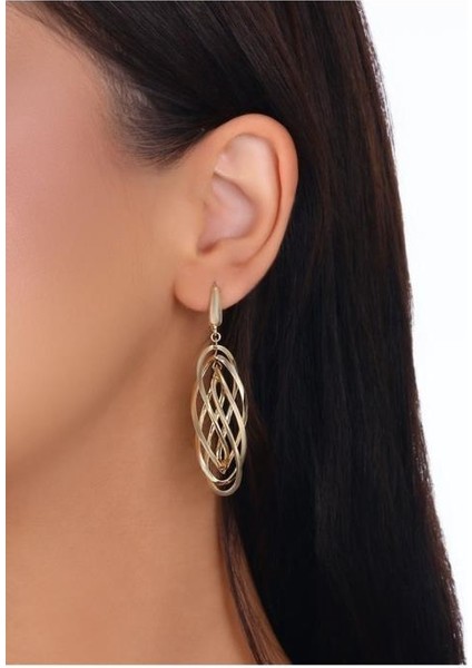 Tasarım Altın Küpe - 14K - 5.00GR