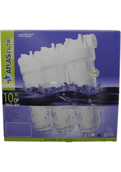 Atlas 10 Inç Dp Üçlü Trıo Housıng Filtre Seti Yıkanabilir-Cto-Reçine Yumuşatıcı modelleri