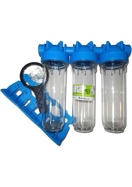 Atlas 10 Inç Dp Üçlü Trıo Housıng Filtre Seti Yıkanabilir-Cto-Reçine Yumuşatıcı indirimleri