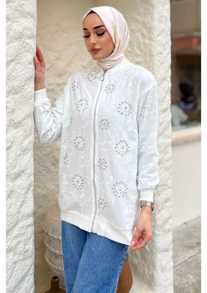 Kadın Inci Işlemeli Fistolu Tesettür Ceket fiyatları