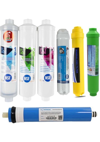 Su Arıtma Filtresi 8 Aşamalı Mineral ve Alakli Filtreli Vontron 80 Gpd Membranlı indirimleri