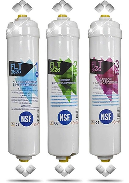 Nsf Onaylı Flt Serisi Çift Karbonlu Filtre Seti 6 Aylık