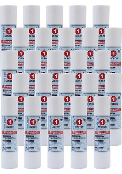 Su Arıtma Cihazı 10 Inc 1 Mikron Sediment Spun Filtre (25 Adet)